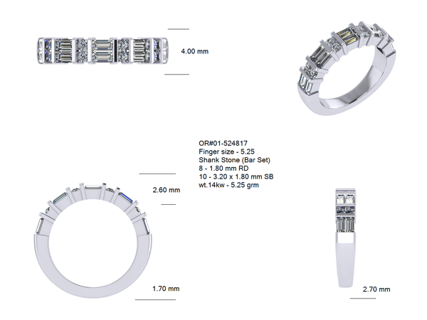 Ladies 14kt White Gold Lab Diamond Wedding Band