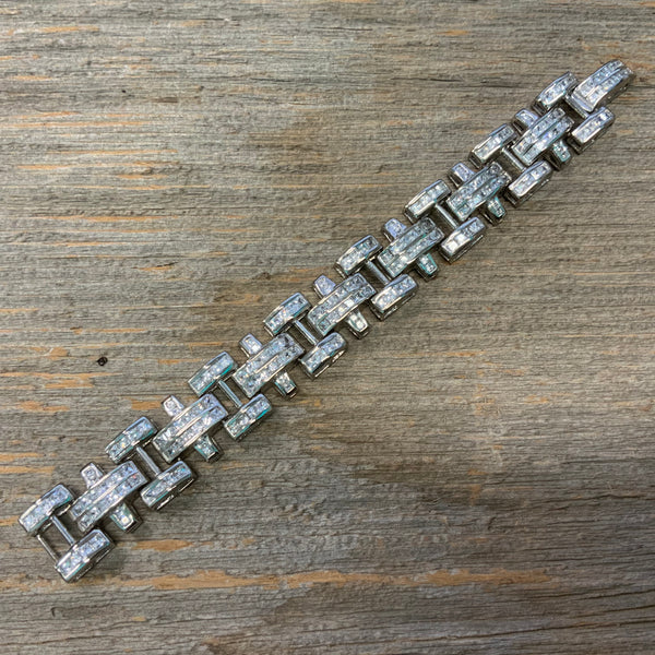 Vintage Sterling Silver CZ bracelet