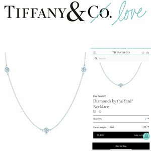Tiffany & Co. Elsa Peretti Diamonds by the Yard Necklace in Platinum