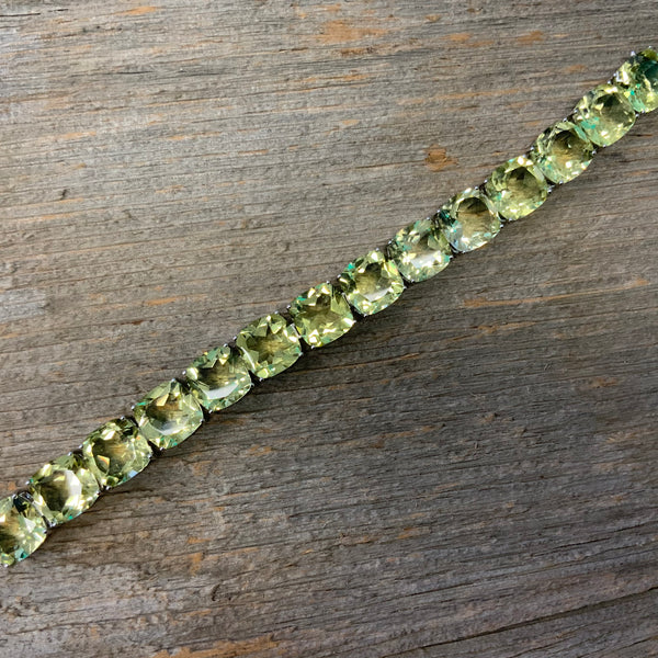 Vintage Peridot Sterling Silver Bracelet