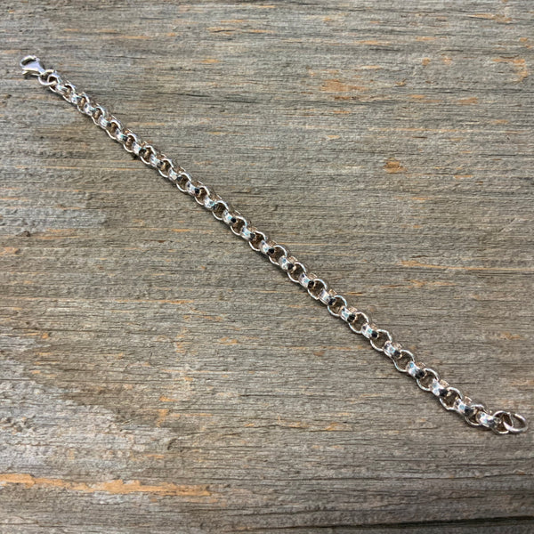 Vintage Sterling Silver rolo link bracelet
