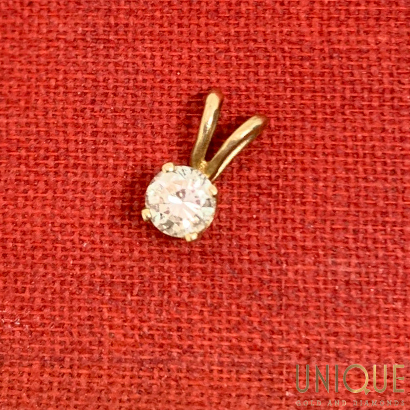 14k Small Diamond Charm