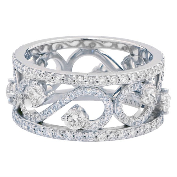 Tiffany enchant scroll band ring Clearance