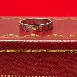 Cartier Love Wedding Band Size 5.25 White Gold