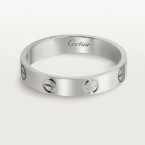 Cartier Love Wedding Band Size 5.25 White Gold