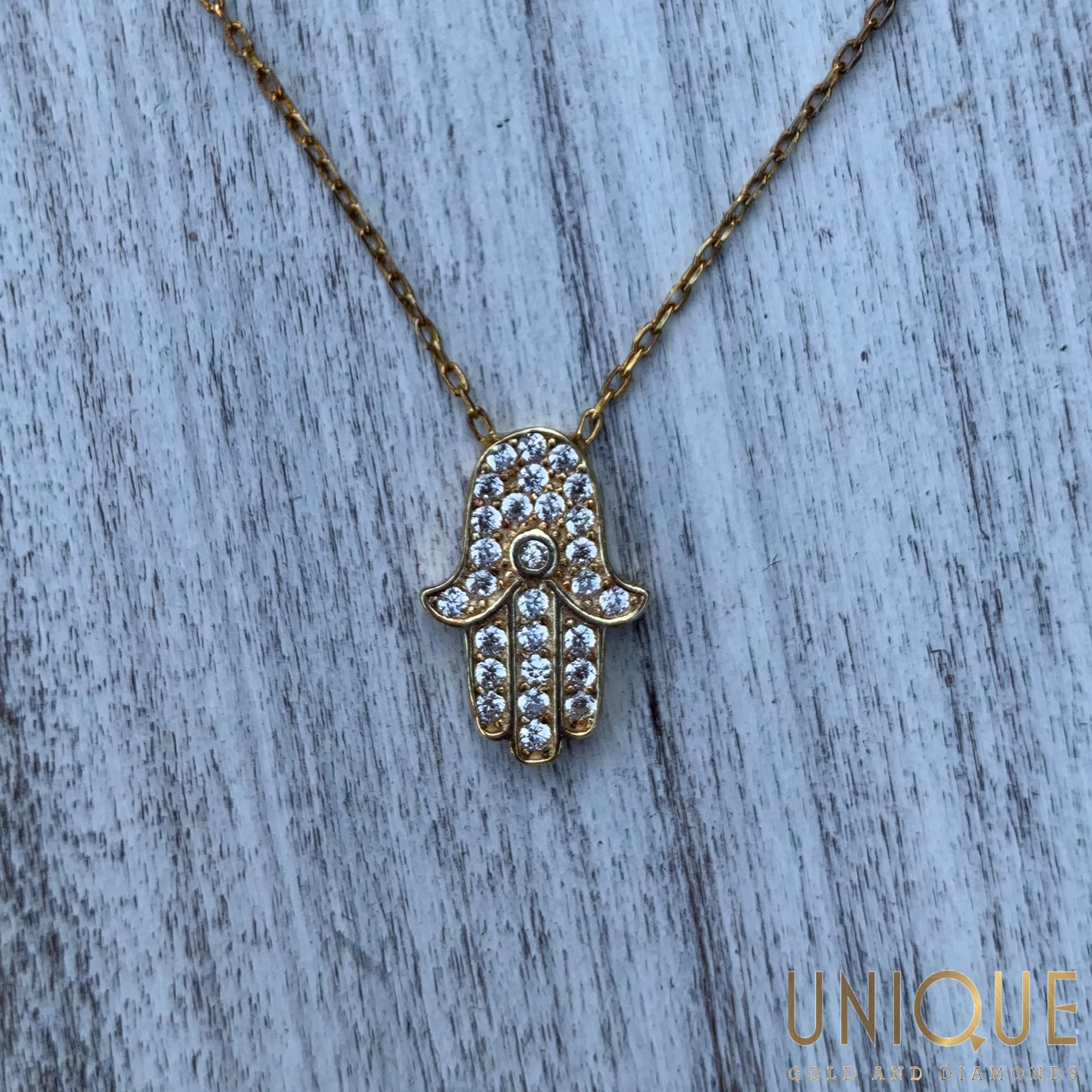 Sterling Silver Gold Hand Pendant Sterling Silver Gold Plated