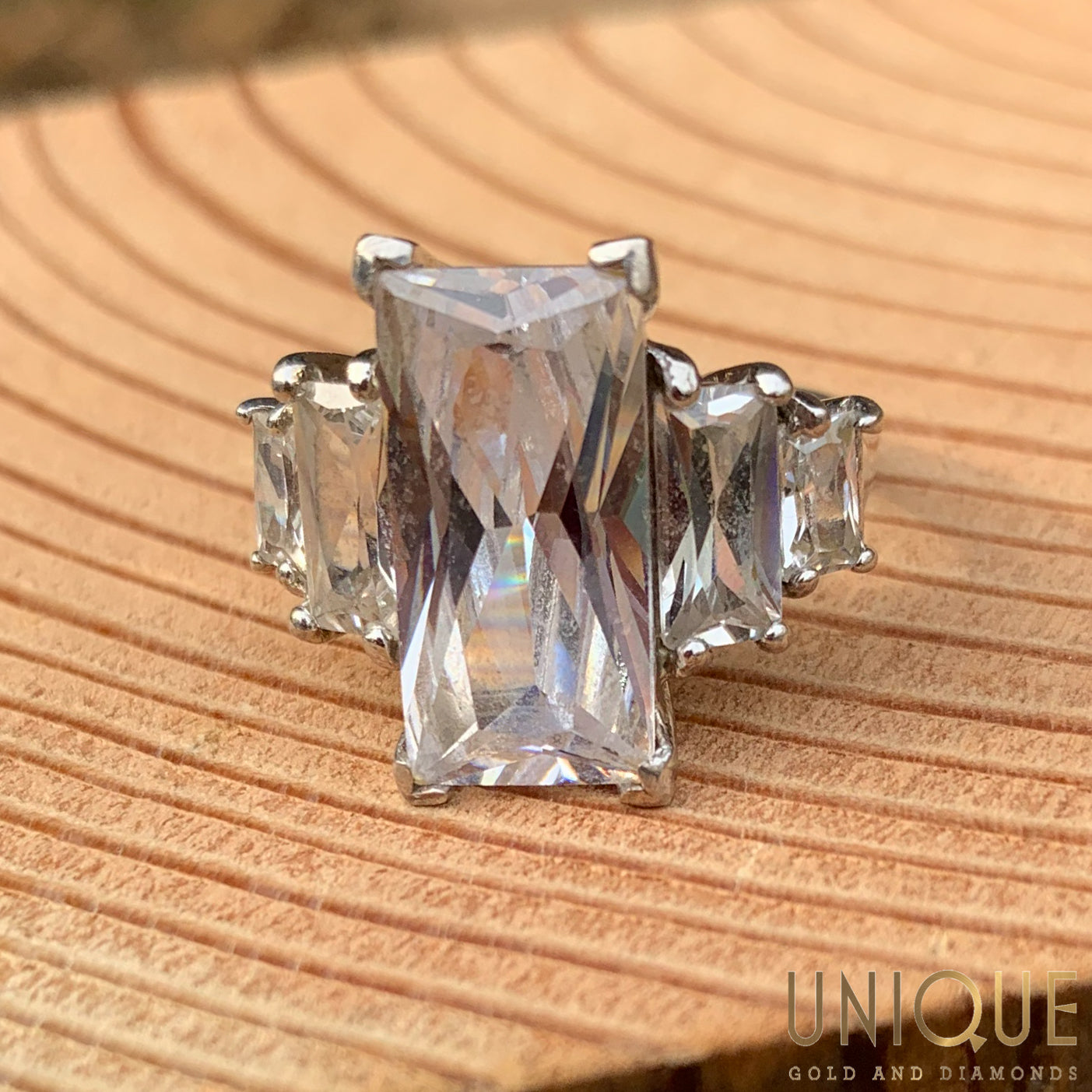Emerald discount cz ring