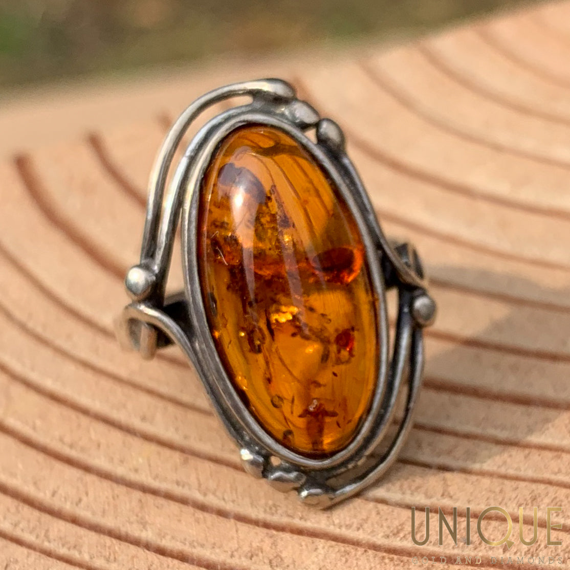 Vintage amber new arrivals rings