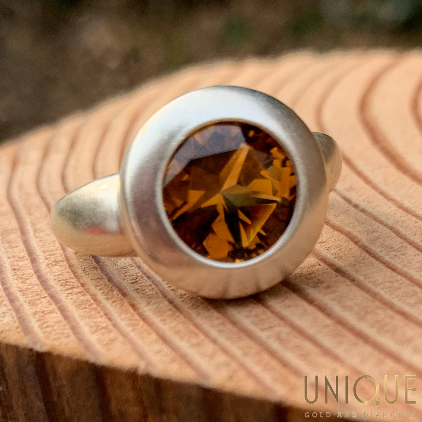 Brushed sterling silver ring discount