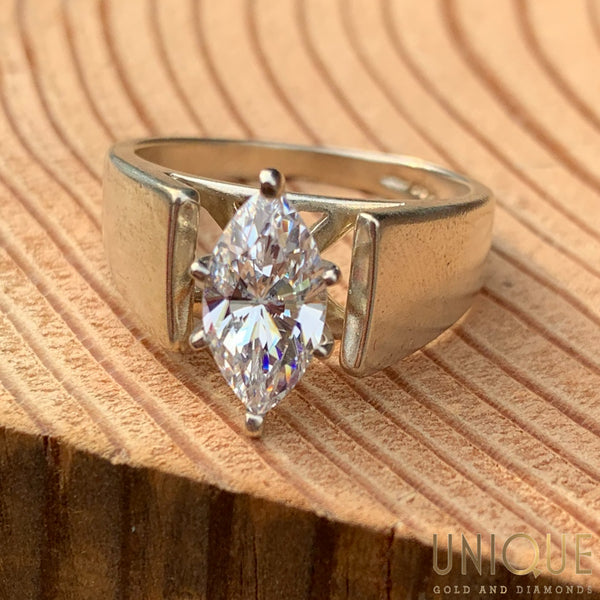 Wide band shop marquise diamond rings