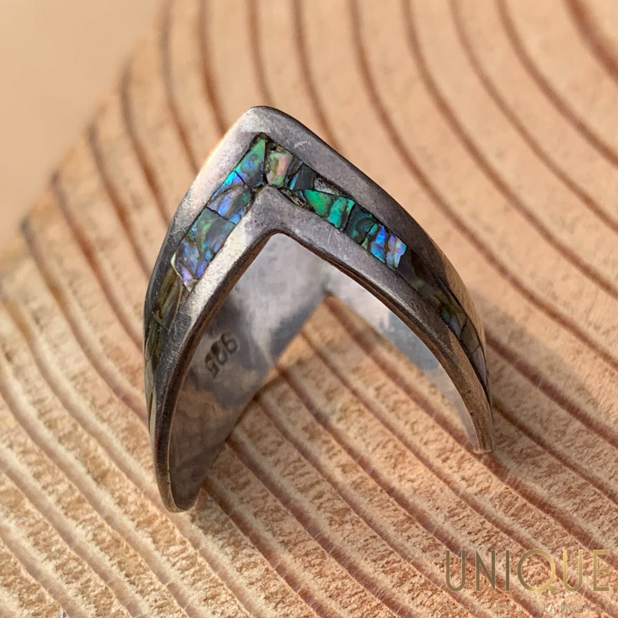 Mother of pearl inlay ring store